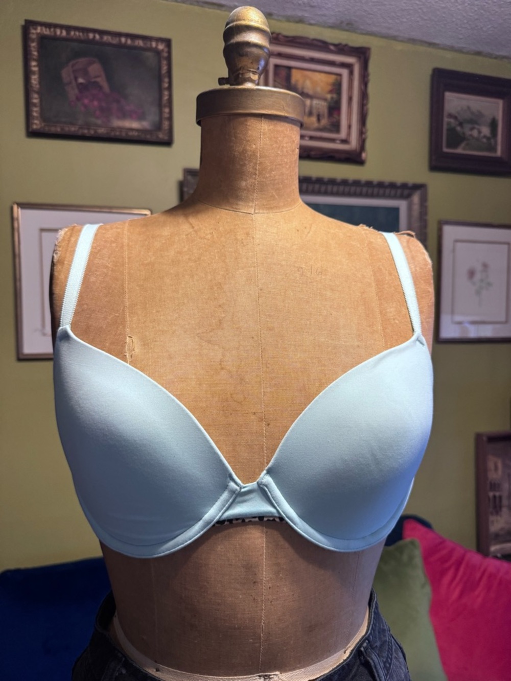Light Blue Women's T-Shirt Bra